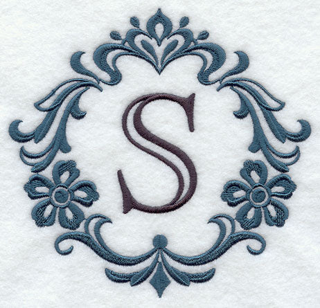 Damask Letter S - 7 Inch