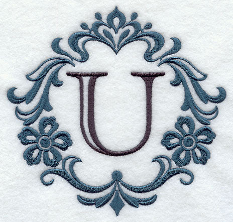 Damask Letter U - 7 Inch