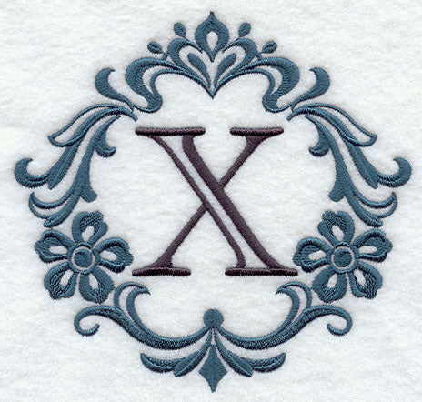 Damask Letter X - 7 Inch