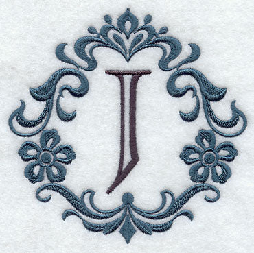 Damask Letter J - 7 Inch