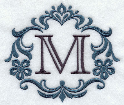 Damask Letter M - 7 Inch