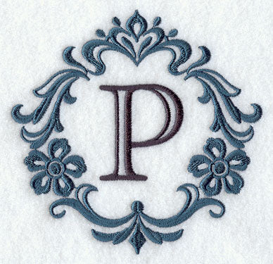 Damask Letter P - 7 Inch