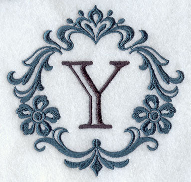 Damask Letter Y - 7 Inch