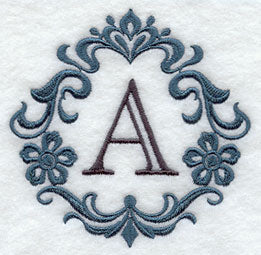 Damask Letter A - 7 inch