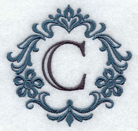Damask Letter C - 7 inch