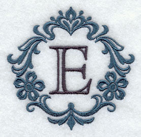 Damask Letter E - 7 inch