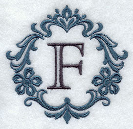 Damask Letter F - 7 inch