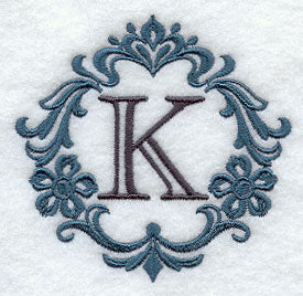Damask Letter K - 7 Inch