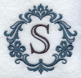 Damask Letter S - 7 Inch