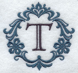 Damask Letter T - 7 Inch