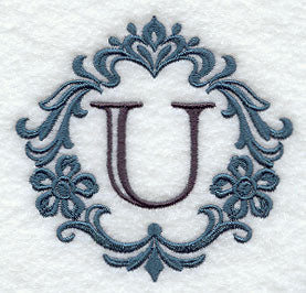 Damask Letter U - 7 Inch