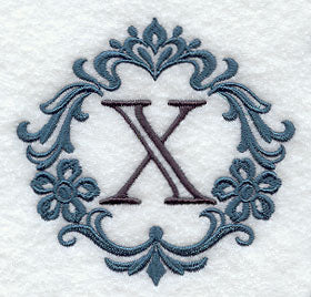 Damask Letter X - 7 Inch