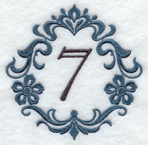 Damask Number 7 - 7 Inch