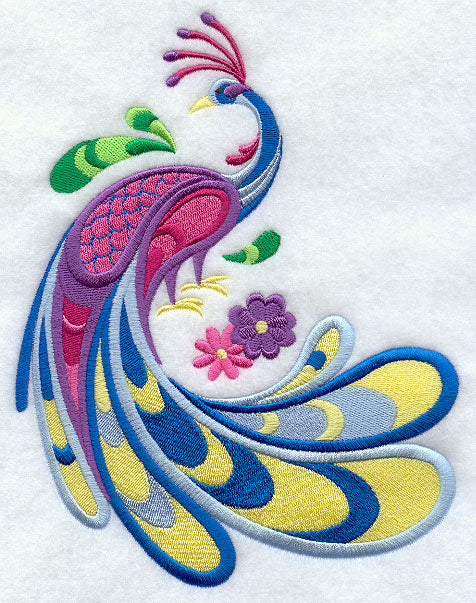 Swirling Peacock