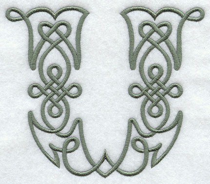 Celtic Knotwork Letter U - 5 Inch