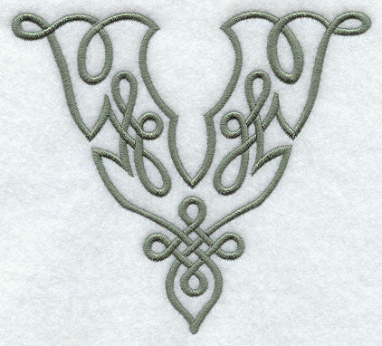 Celtic Knotwork Letter V - 5 Inch