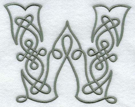 Celtic Knotwork Letter W - 5 Inch