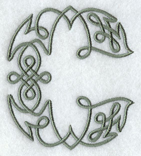 Celtic Knotwork Letter C - 5 Inch