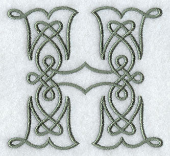 Celtic Knotwork Letter H - 5 Inch