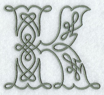 Celtic Knotwork Letter K - 5 Inch
