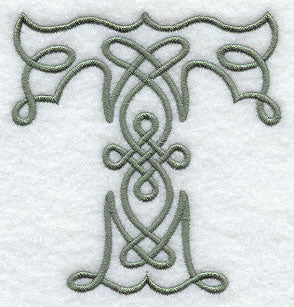 Celtic Knotwork Letter T - 5 Inch