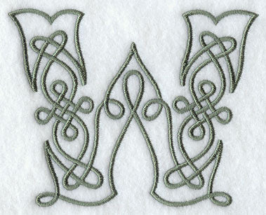 Celtic Knotwork Letter W - 5 Inch