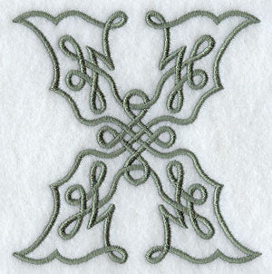 Celtic Knotwork Letter X - 5 Inch