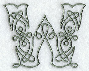 Celtic Knotwork Letter W - 5 Inch