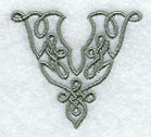 Celtic Knotwork Letter V - 5 Inch