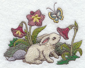 Bunny and Flowers