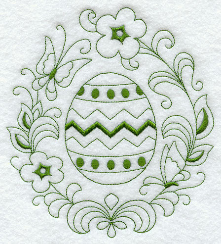 Easter Egg Circle (Redwork)