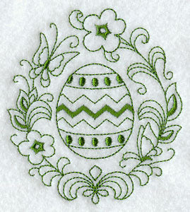 Easter Egg Circle (Redwork)