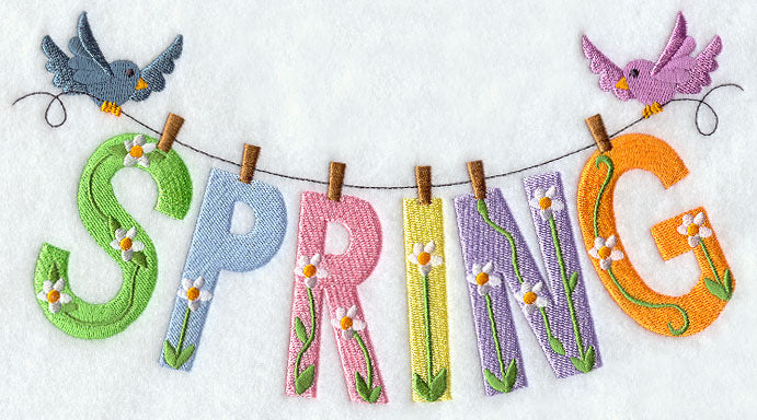 Spring Flowers Clothesline