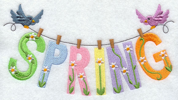 Spring Flowers Clothesline