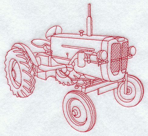 Tractor I (Redwork)
