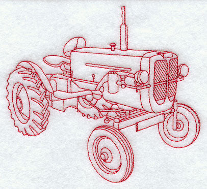 Tractor I (Redwork)