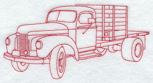 Farm Truck (Redwork)