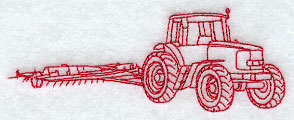 Tractor and Plow (Redwork)