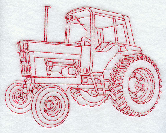 Tractor III (Redwork)