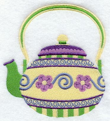 Floral Swirl Teapot