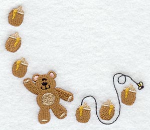 Teddy Bear & Honeypot Corner - Curved