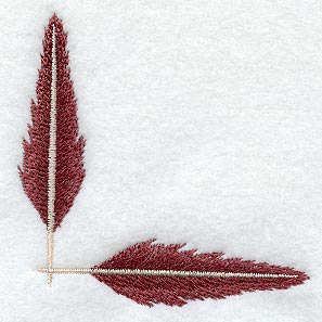 Fashion Rooster Feather Corner