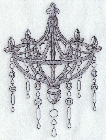 Distressed Chandelier Eye Embroidery Designs photo