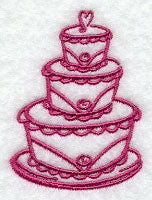 Wedding Cake with Heart