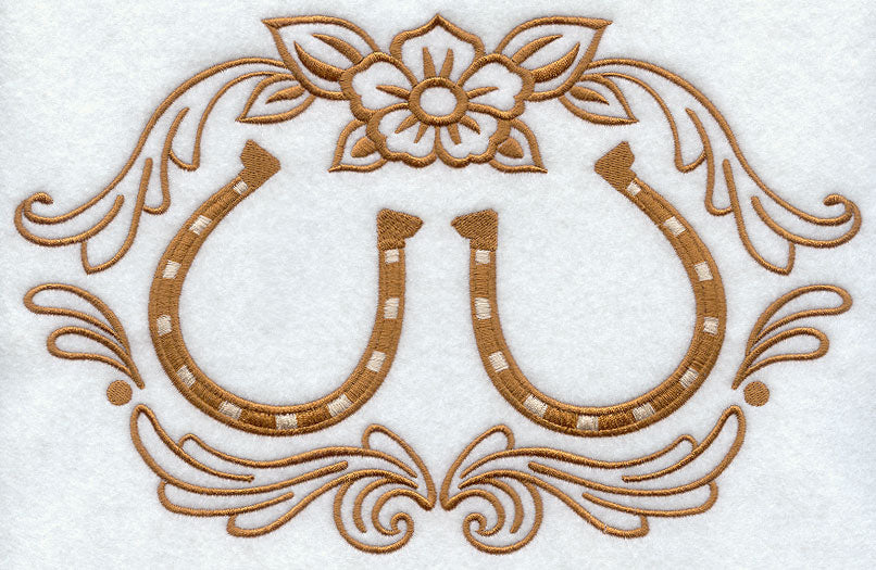 Horseshoes, Flower, and Filigree