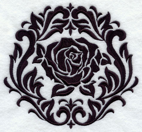 Framed Damask Rose
