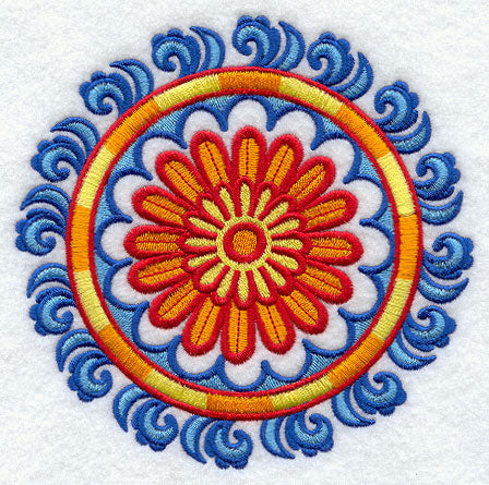 Suzani Gerbera Daisy Medallion