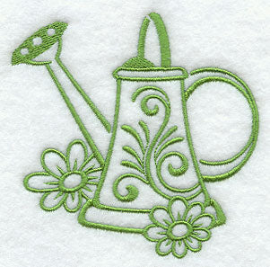 Watering Can with Daisies