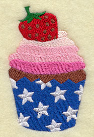 Strawberry and Stars Cupcake