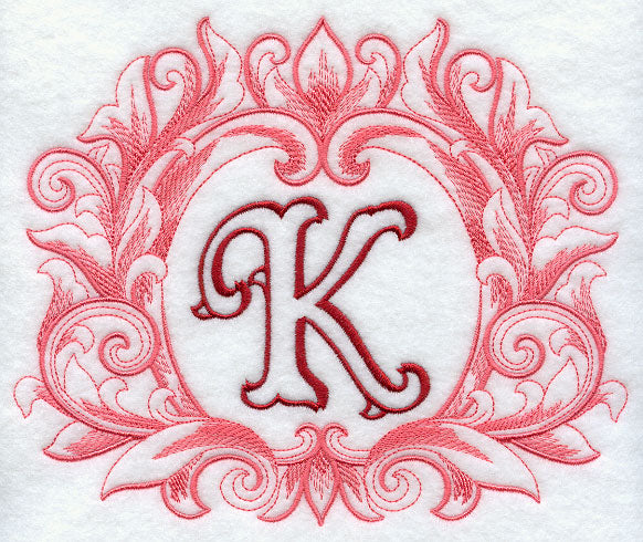 Grand Flourish Capital Letter K - 6 1/2 Inch